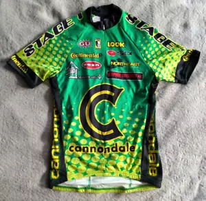 CANNONDALE Cycling Jersey Mens M Medium Bicycle Black Green Yellow - Picture 1 of 5
