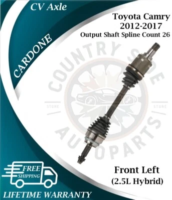 Eje CV delantero izquierdo Cardone OEM para Toyota Camry 2012-2017 híbrido de 2,5 L de por vida con Foto 1 de 4