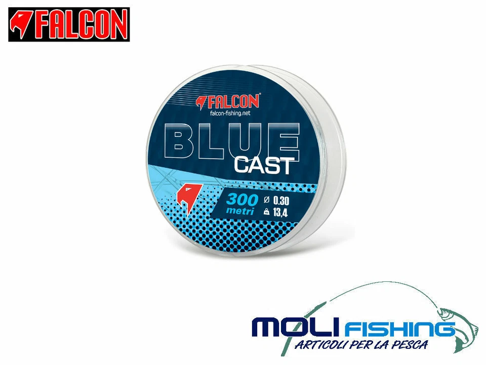 MONOFILO DA BOBINA FALCON BLUE CAST 300 METRI BLUE SILICONATO PESCA SURFCASTING - Immagine 1 di 1