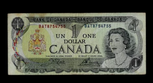 CANADA (1 ) BANK NOTE 1 DOLLAR 1973 P 85 FINE - Imagen 1 de 2
