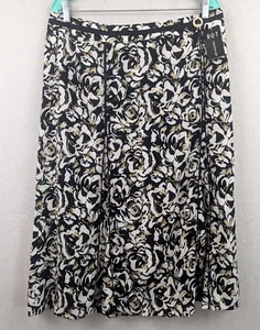 RQT sz 16 A-line Skirt colorful floral print midi length 100% polyester 1277 - Picture 1 of 3