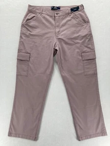 Hollister Dad Pant Women's 17/16 Pink Stretch Fabric Ultra High Rise Cargo Pants - Picture 1 of 13