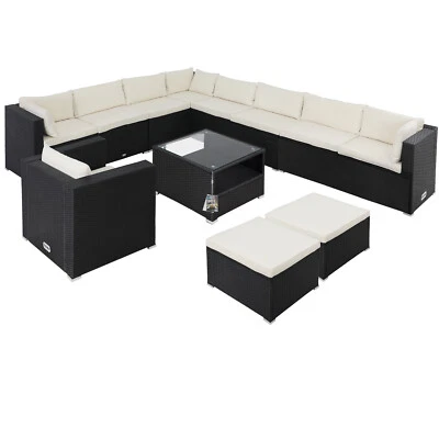 CASARIA® Gartenmöbel XXXL Polyrattan Lounge Sitzgruppe Garten Balkon Sofa Couch  - Bild 1 von 4