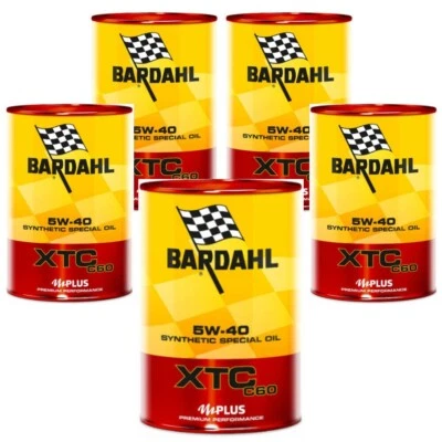 5 Litri Bardahl XTC C60 5W40 Polarplus Fullerene Olio Motore Auto 100% Sintetico