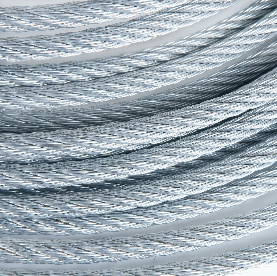 Cable de acero galvanizado de 1/2" IWRC 6x19 (50 pies) Foto 1 de 3