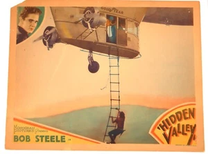 Póster de película a color de media página raro de colección tarjeta de vestíbulo Bob Steele Hidden Valley 1932 - Imagen 1 de 23