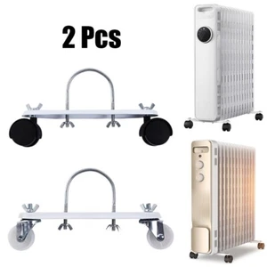 2x Oil Ting Hydroelectric Radiator Electric heater Special Mobile Pulley Bracket - Picture 1 of 48