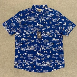 Reyn Spooner Mens Large Los Angeles Dodgers Kekai Performance Button Down Shirt - Picture 1 of 11