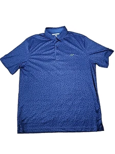Golf Navy Blue shark GNorman Ml 75 Play Dry fit Mens XL/TG Polo Shirt Soft - Picture 1 of 9