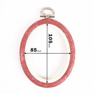 Nurge Oval Rubber Hoops With Suspension, Rim Height 8mm, Diameter 85*105mm (Red) - Picture 1 of 2