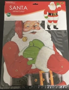 29" Santa Jointed Wall Decoration 1978 Beistle Reproduction - Picture 1 of 5