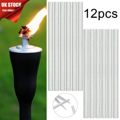 12X 10" Fiberglass Replacement Wicks For Tiki Torch Oil Lamps Wicks Candle Wicks - Image 1 of 4