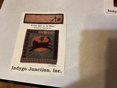 Indygo Junction folk quilt of the month Sarah Sporrer Harvest Moon T - Image 1 of 4