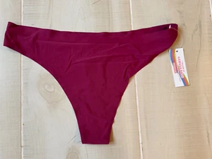 Cheek Boss Women's Thong Nylon Panties size Large women's NWT maroon - Picture 1 of 4