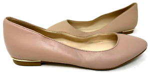 Nine West Women's Corrine Slip On Leather Ballet Flats Natural Size:7 167E