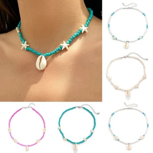 Colorful Shell Pendant Necklace Exquisite Beaded Necklace Female Jewelry - Picture 1 of 17