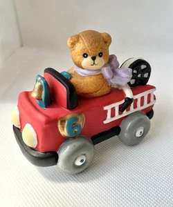 Enesco Lucy and Me Lucy Rigg Bear in Firetruck Fire Truck Age 6 Birthday Parade - Picture 1 of 6