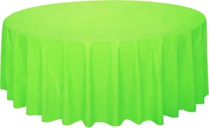 Lime Green Plastic Party Round Table Cover (213 cm) - Picture 1 of 2