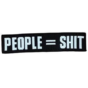 Biker Rocker Langer Stripe Patch · People = Shit (20cm x 4cm) - Bild 1 von 1