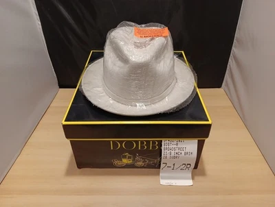 Sombrero Deion Dobbs Broadstreet Color Marfil Talla 71/2, 21/8 Ala En Caja Estilo BDST R Foto 1 de 4