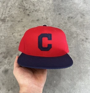 New Era MLB Authentic Cleveland Indians logo 59FIFTY Fitted 7 1/2 Cap Hat - Picture 1 of 5
