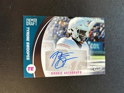 Tyrone Swoopes 2017 SAGE HIT Auto Autograph Rookie Texas Longhorns E21 - Image 1 of 2