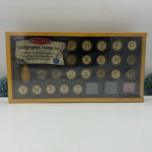 Vintage neu Melissa & Doug Kalligraphie Stempel Set komplett ABC Alter 6+ - Bild 1 von 14