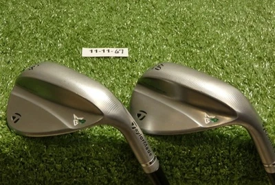 TaylorMade Milled Grind 4 MG4 56/60* 12/10* Sand/Lob Wedge Set DG 115 Steel - Image 1 of 4