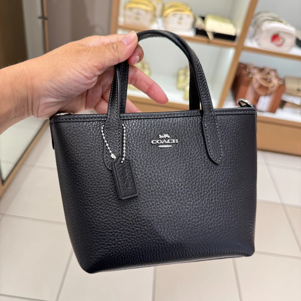 Coach City Mini Tote Bag CW031 Silver/Iris Color