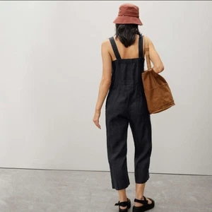 Everlane 100% Linen Classic Black Jumpsuit Overalls Women’s Size 4 - Bild 1 von 10