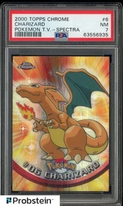 2000 Topps Chrome Spectra #6 Charizard Pokemon T.V. PSA 7 NM - Picture 1 of 2