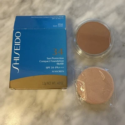 New Shiseido Sun Protection Foundation Refill SPF34 SP60 0.42oz suncreen - Image 1 of 4