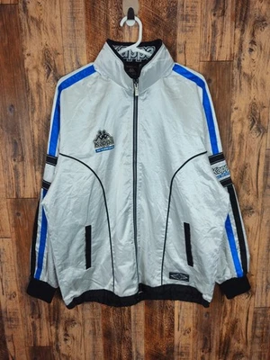 Vintage 90s Kappa V.R.I.I. Silver Tech Windbreaker Jacket – Rave / Festival - Image 1 of 4