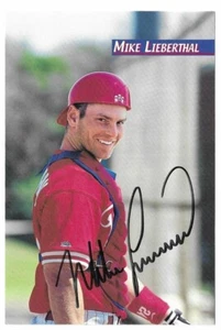 MIKE LIEBERTHAL Autographed Signed 1999 Postcard Philadelphia Phillies COA - Picture 1 of 1