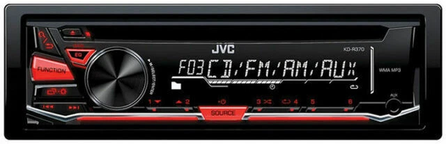JVC KD-R370 1-DIN CD AM/FM Front AUX Car Stereo Receiver