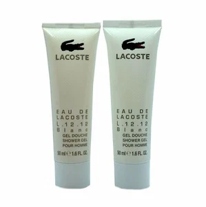 LACOSTE EAU DE LACOSTE L.12.12 BLANC POUR HOMME SHOWER GEL 2X50ML (PROMO SIZE) - Picture 1 of 1