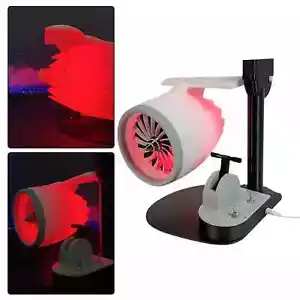 3D Desktop Creative Turbo USB Fan Aircraft Turbofan Engine Fan Model Home JetFan - Picture 1 of 11