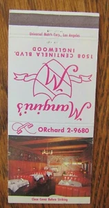 MATCHBOOK: MANGINI'S RESTAURANT (INGLEWOOD, CALIFORNIA) (c1960s MATCHORAMA) -F17 - Picture 1 of 3