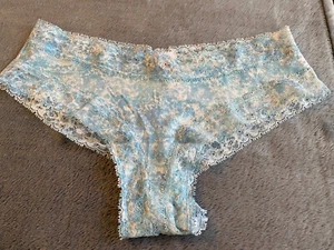 *Victoria's Secret. M. Cheeky. Blue. Sky/Cloud like pattern. NWT - Picture 1 of 5