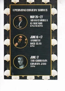 Adam Carolla Andrew Dice Clay promo postcard NYC Sony Hall shows - Picture 1 of 2