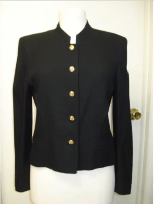 VTG SONIA RYKIEL BLACK CREPE JACKET Size 40 vintage cropped - Image 1 of 4