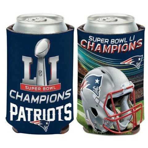 NEW ENGLAND PATRIOTS SUPER BOWL LI CHAMPIONS CAN BOTTLE COOZIE KOOZIE COOLER Cover
