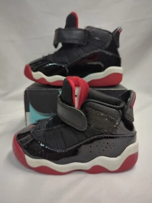 Nike Toddler Size 6c Air Jordan 6 Rings Black ‘Bred’ 323420 062 No Insoles - Image 1 of 4