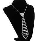Crystal Rhinestone Necktie Tie Choker Necklace Collar Jewelry Wedding Prom New