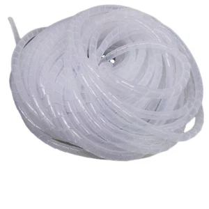 US Stock 15M 49.21ft Roll 6mm Spiral Wrapping Band Cable Management White ROHS - Picture 1 of 4