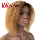 Ombre Curly Human Hair Wig Peruvian T1b 30  Kinky Curly 150%Full Machine Made