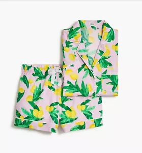 J. Crew Factory Cotton Short Lemons Pajama Set Women's Size Medium New With Tag! - Picture 1 of 6