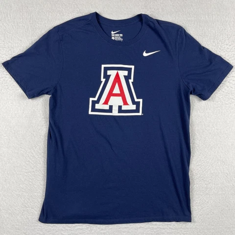 Arizona Wildcats Shirt Mens Large Athletic Fit Blue Nike Tee NCAA Basketball Cover