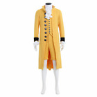 1785 Mittelalter Herren gelb Cosplay Kostüm Anzug 18. Jahrhundert nur britischer Mantel