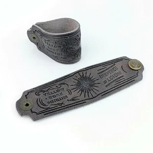 Whiskey Bottle Leather Neckwrap, Yellow Rose Distilling (Inspired by Legend) - Picture 1 of 6